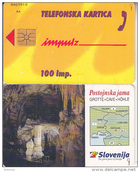 SLOVENIA(chip) -  Postojnska Jama/Ponatis, Impulz Telecard 100 Units, Tirage 30000, 05/96, Used - Slowenien