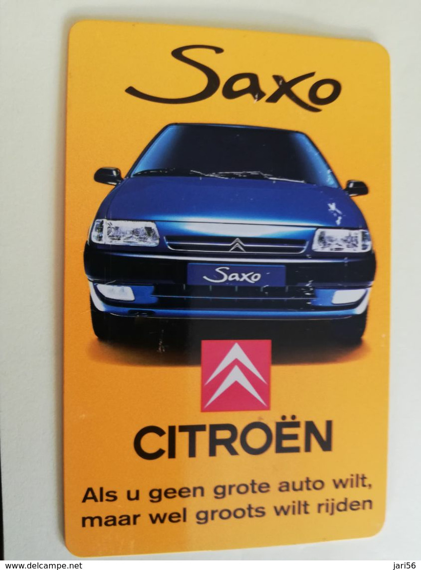 NETHERLANDS  ADVERTISING CHIPCARD HFL 2,50 CRE 335 CITROEN SAXO          Fine Used   ** 3185** - Privadas