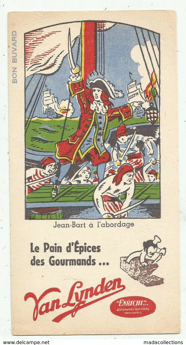 Buvard Pain D'épices Des Gourmands - VAN LYNDEN - Jean Bart à L'abordage - Pain D'épices