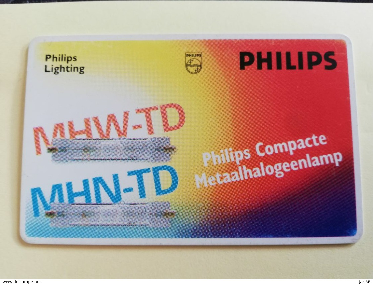 NETHERLANDS  ADVERTISING CHIPCARD HFL 5,00   CRE 070  PHILIPPS MHW-TD           Fine Used   ** 3195** - Privées