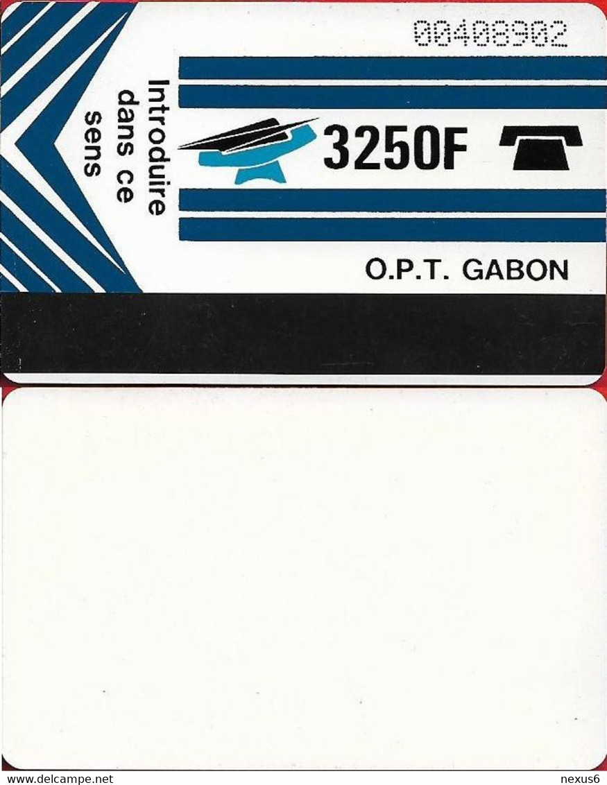 Gabon - OPT (Autelca) - New Logo (Blue), White Reverse - Cn. 00xxxxxx Dashed Ø 21mm Short, 3.250Fcfa, Used - Gabun