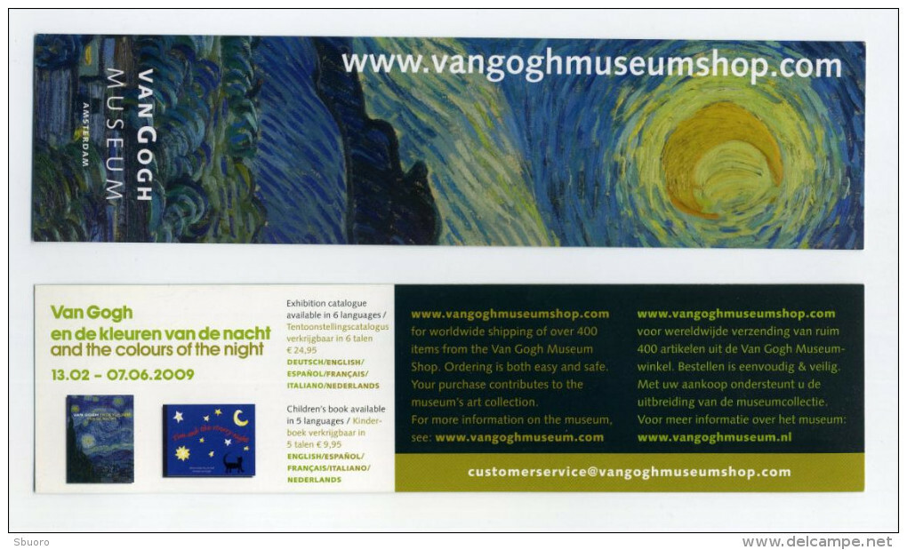 Marque-page Des Pays Bas - Van Gogh Museum - Amsterdam 2009 - Dimensions 20 Cm X 5 Cm - Hollande - Nederland - Segnalibri