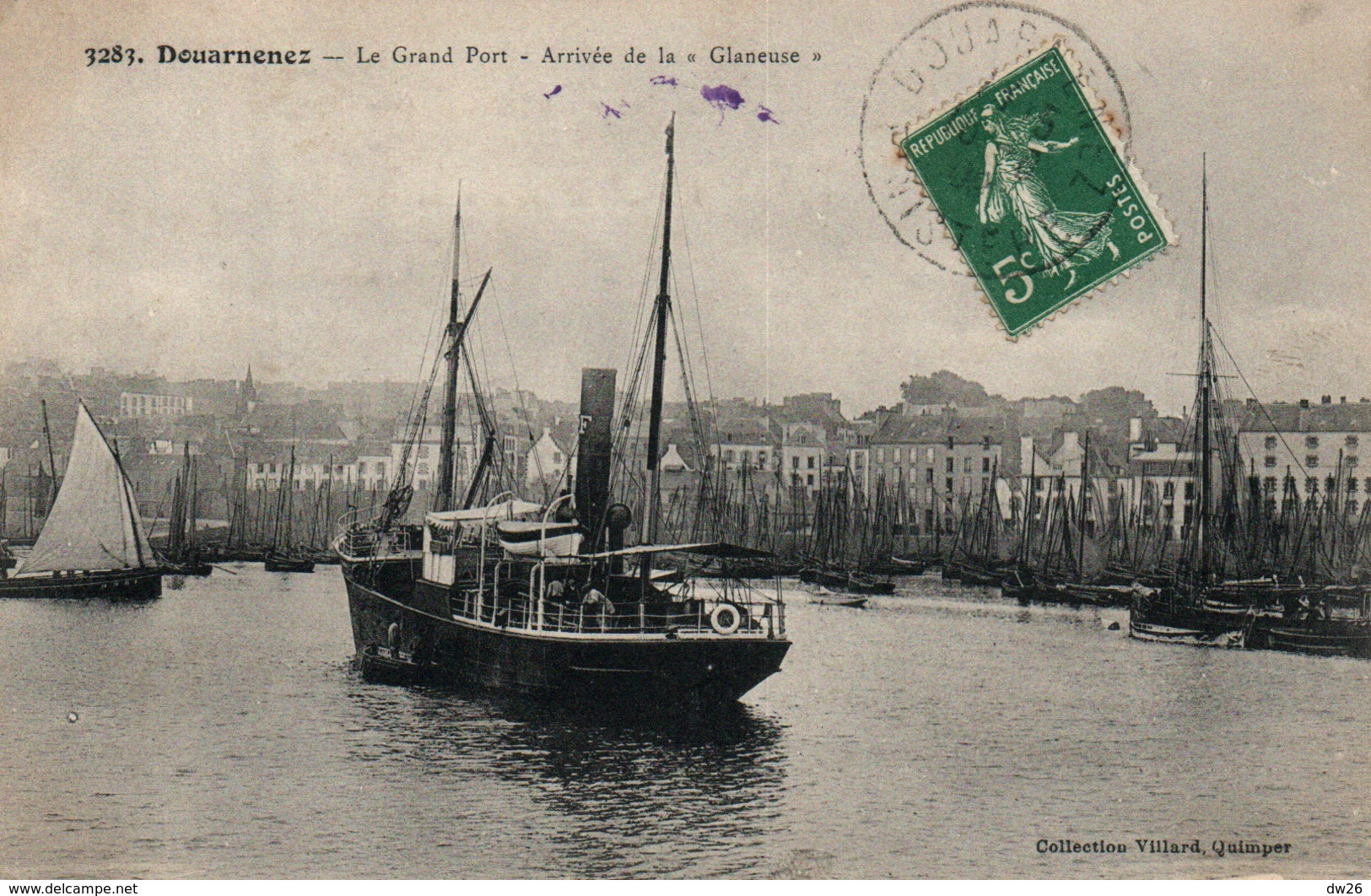 Douarnenez - Le Grand Port - Arrivée Du Vapeur La Glaneuse - Collection Villard - Carte N° 3283 - Douarnenez