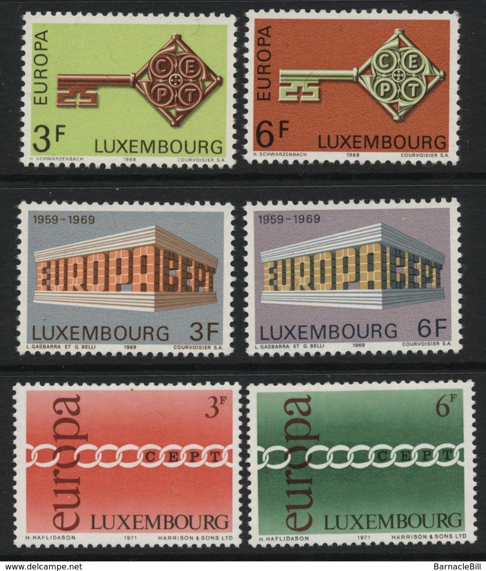 Luxembourg (56) 1968,69,71 Europa Sets. Mint. Hinged. - Other & Unclassified