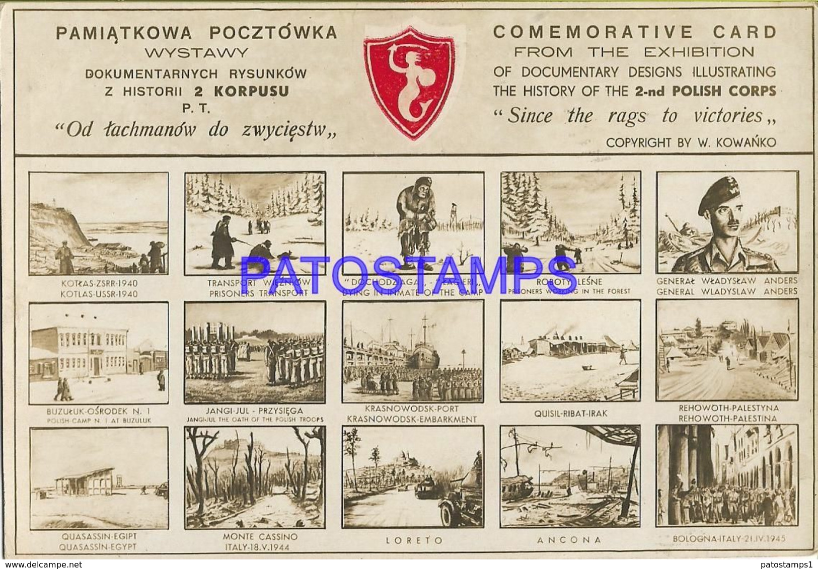 141811 POLAND EXHIBITION OF DOCUMENTARY HERALDRY & MULTI VIEW POSTAL POSTCARD - Poland