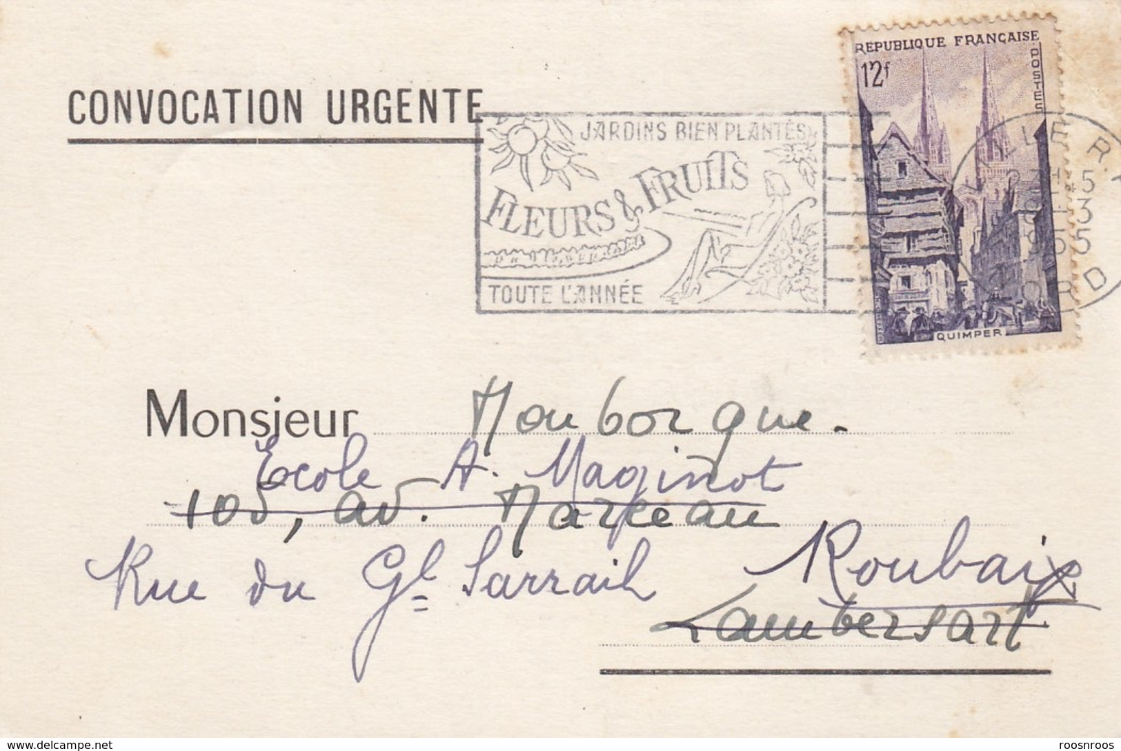 VIEUX PAPIER - CONVOCATION LIGUE DES FLANDRES DE HOCKEY -1955 - Other & Unclassified