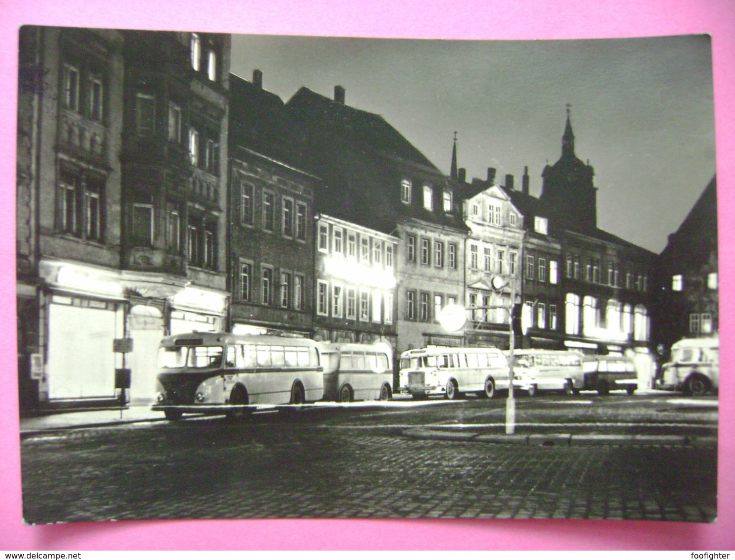 Germany: MITTWEIDA - Markt In Der Nacht, Alter Bus, Autobus - 1970s Unused - Mittweida