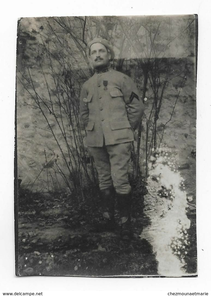 PIERRE DEPRADE EN 1916 53 E REGIMENT CROIX DE GUERRE NE A LLUPIA - PHOTO 8*6 CM - Guerra, Militares