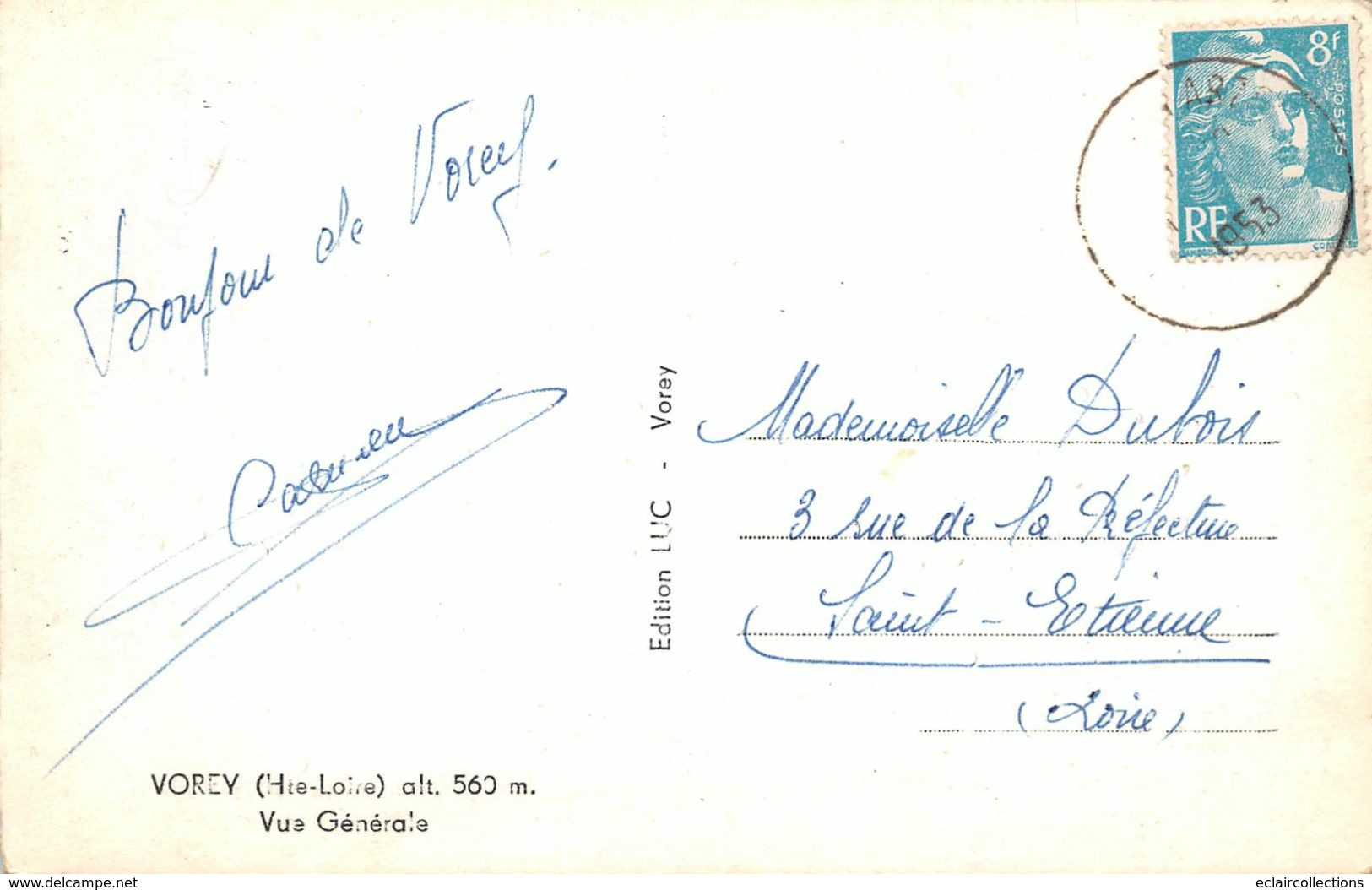 Vorey Sur Arzon    43      Vue Générale    -1953-       (voir Scan) - Other & Unclassified