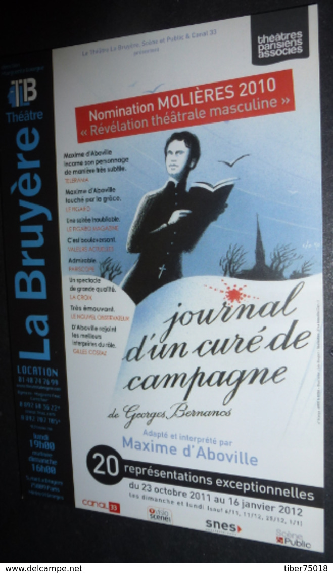 Carte Postale : Journal D'un Curé De Campagne (Théâtre La Bruyère)  Illustration Léo Kouper - Kouper