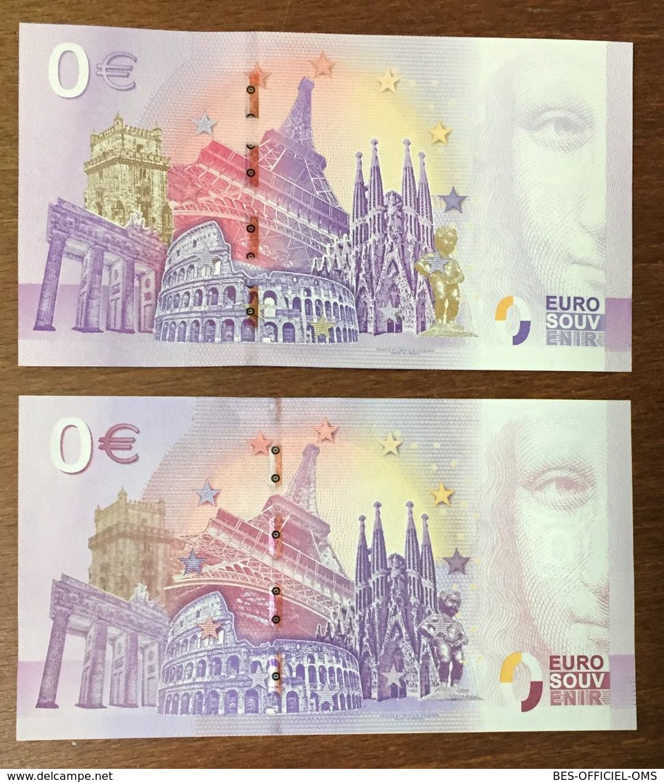 13 ZOO DE LA BARBEN TIGRES 2 BILLETS 0 EURO SOUVENIR 2020 BANKNOTE BANK NOTE PAPER 0 EURO SCHEIN - Privatentwürfe