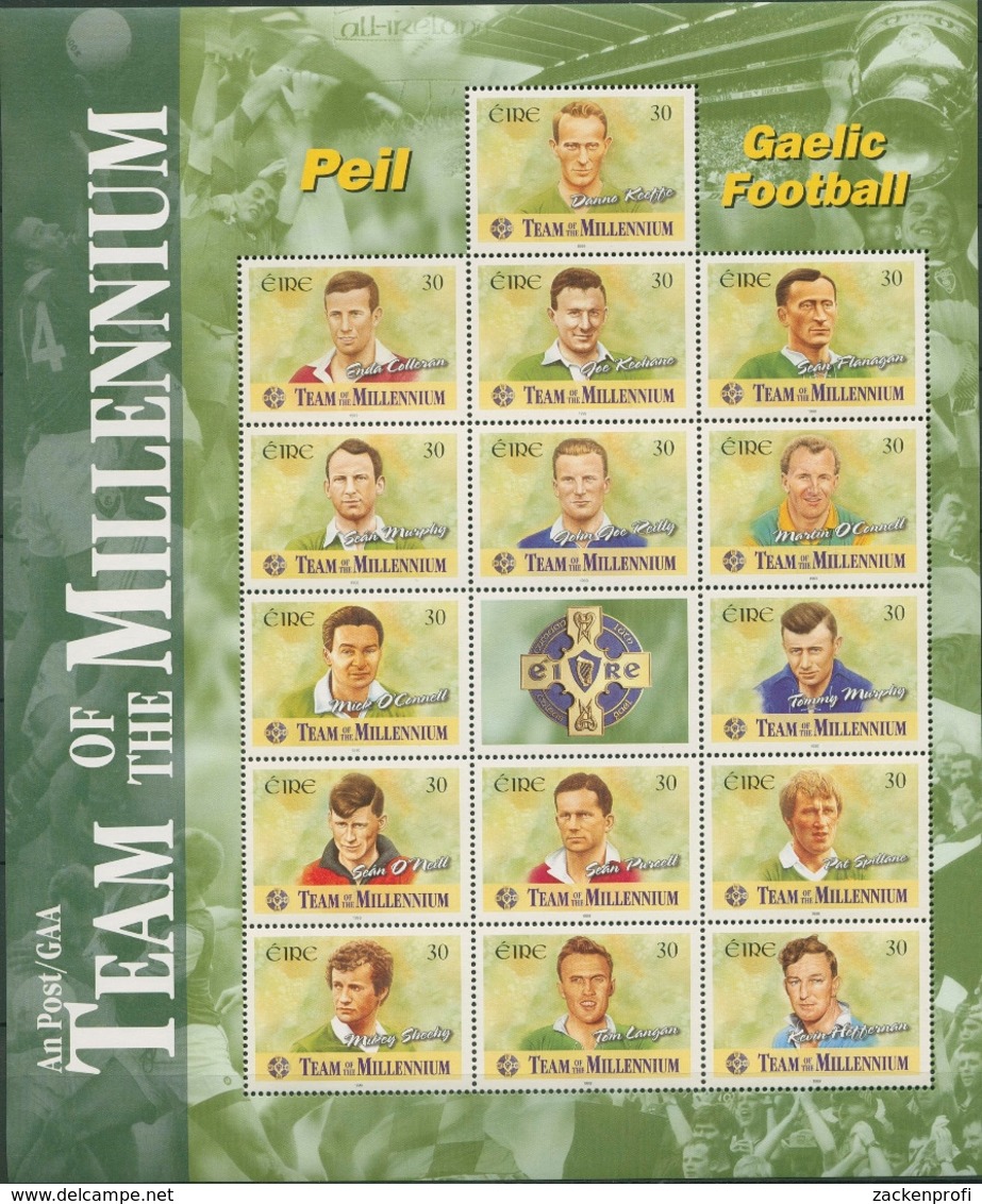 Irland 1999 Millennium Gaelic Football 1150/64 ZD- Bogen Postfrisch (C95436) - Ungebraucht