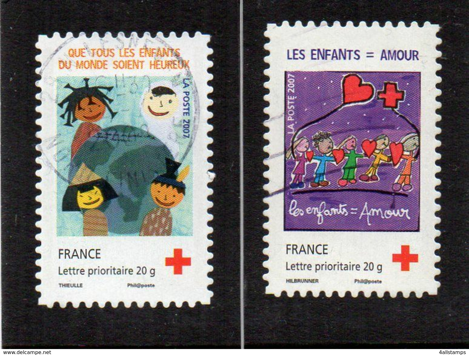 2008 Autoadhésifs  Yv  N°145/146  Aux Profit De La Croix Rouge (4125/4126 ) Oblitéré - Red Cross