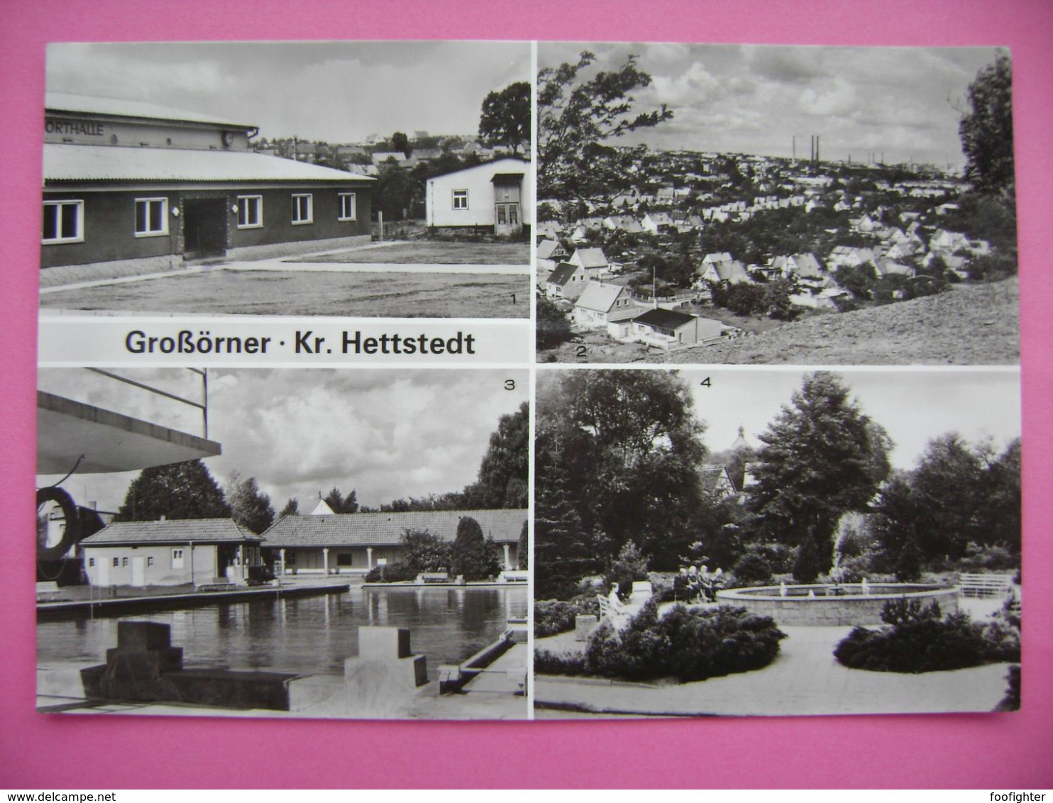 Germany: GROßÖRNER - Kr. Hettstedt - Sporthalle, Übersicht, Freibad, Am Brunnen - 1980s Used - Mansfeld