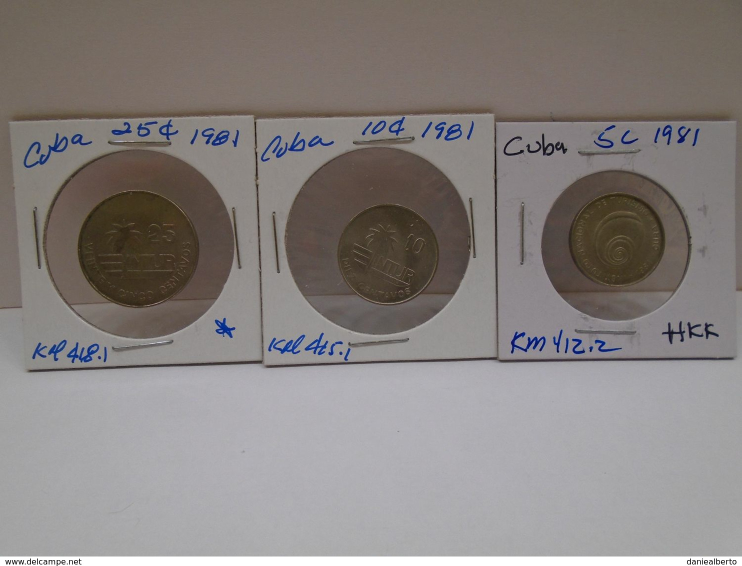 Cuba, (3),0.05, 0.10,0.25 Centavos 1981, INTUR ,aUNC, XF. Gracias Por Visitar Mi Pagina. - Cuba