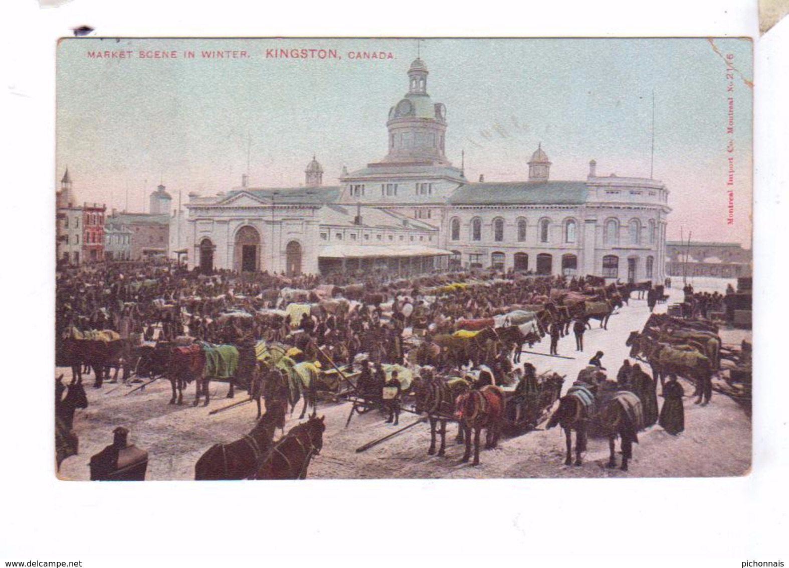 KINGSTON  Ontario Canada Market Scene In Winter Horses - Kingston