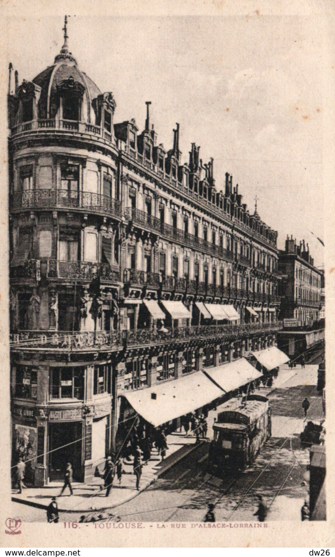 Toulouse - Rue Alsace-Lorraine Au Carrefour Lafayette, Tramway - Edition Labouche - Carte L.F. N° 116 Non Circulée - Toulouse