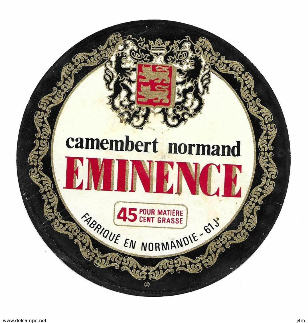 ETIQUETTE De FROMAGE..CAMEMBERT Fabriqué En NORMANDIE (61-J..Eminence - Cheese