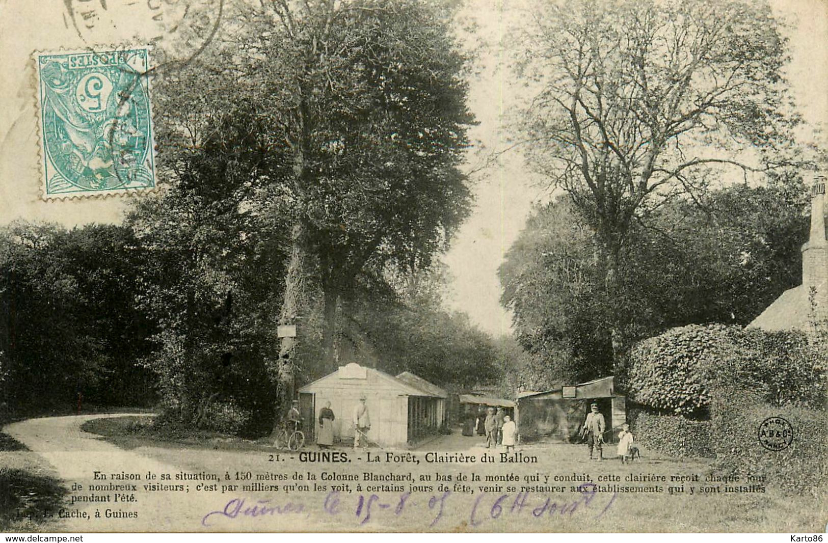 Guines * 1905 * La Forêt , Clairière Du Ballon - Guines