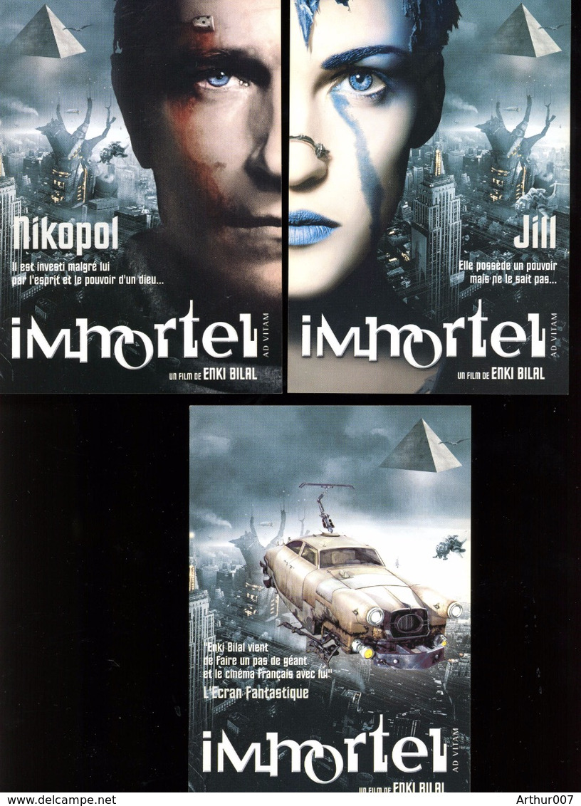 Enki Bilal 3 Cartes  Film Movie Immortel Cart'com 2004 - Fumetti