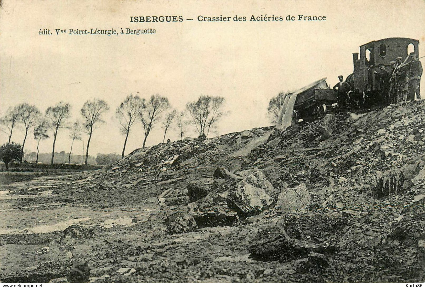 Isbergues * Crassier Des Aciéries De France * Train Locomotive Machine * Mine Mines - Isbergues