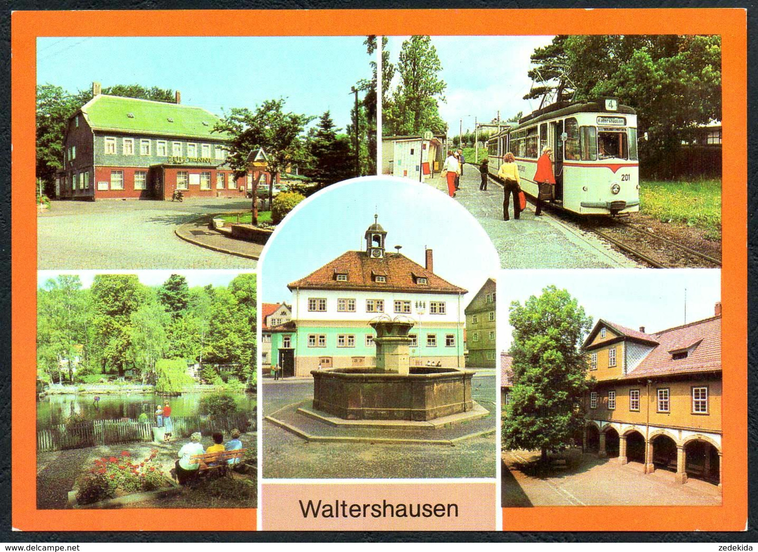 E0039 - TOP Waltershausen Straßenbahn Tram Rathaus Schloß - Bild Und Heimat Reichenbach - Waltershausen