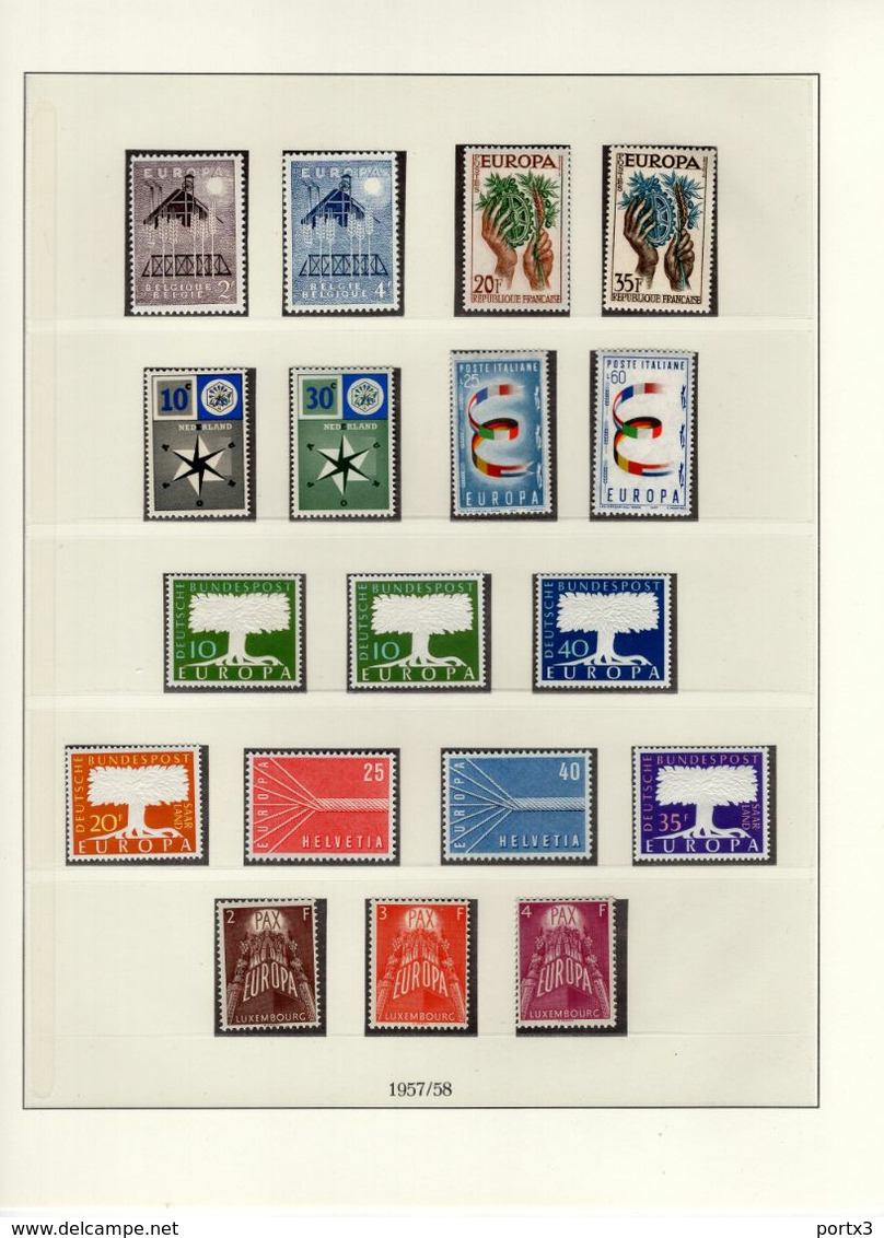 1957 CEPT Komplettes Jahr Wie Abgebildet Neuf MNH ** Postfrisch - 1957