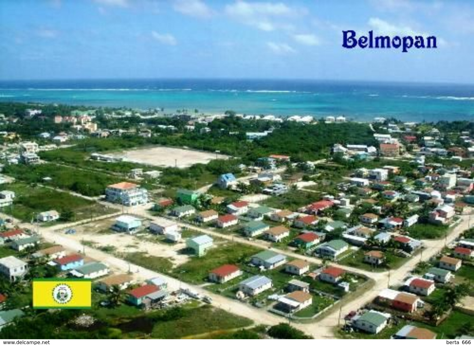 Belize Belmopan Aerial View New Postcard - Belize