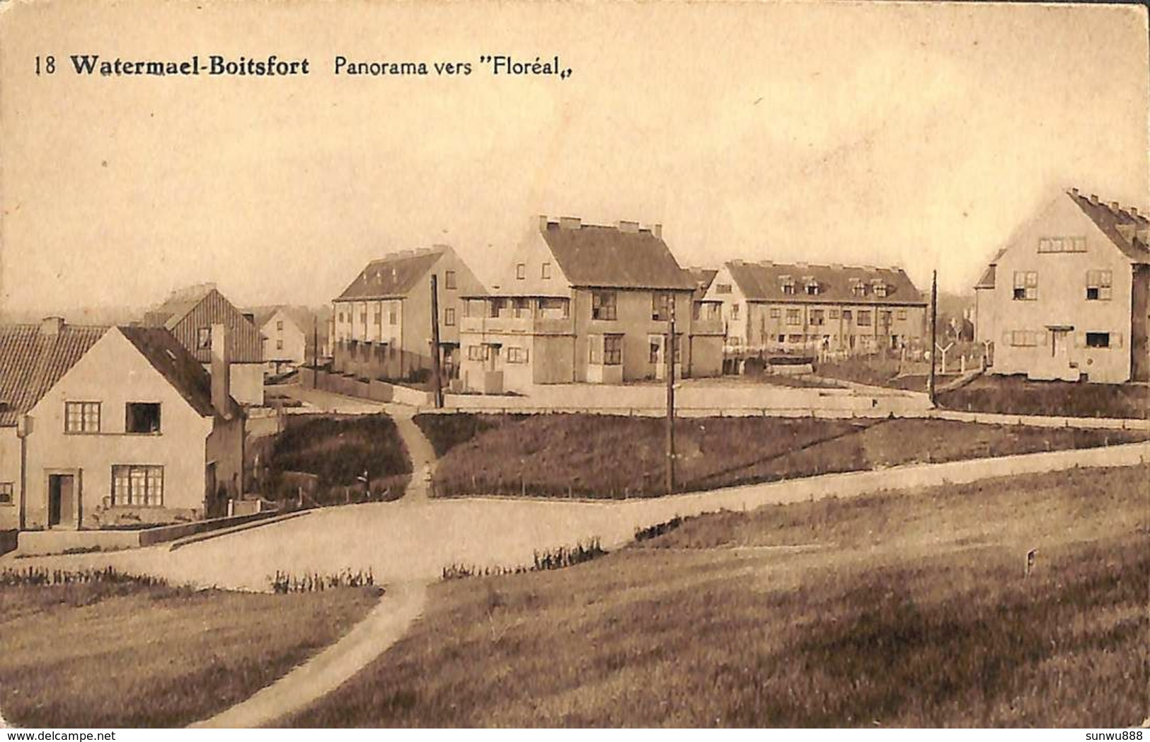 Watermael-Boitsfort - Panorama Vers Floréal (petite Animation, Photo Belge Lumière) - Watermael-Boitsfort - Watermaal-Bosvoorde