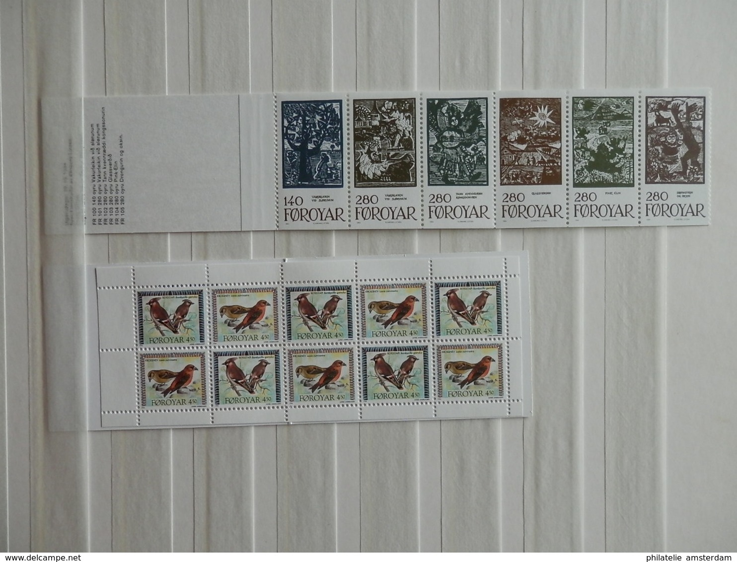 Denmark, Greenland & Faroe Islands: MNH collection in stockbook and year sets