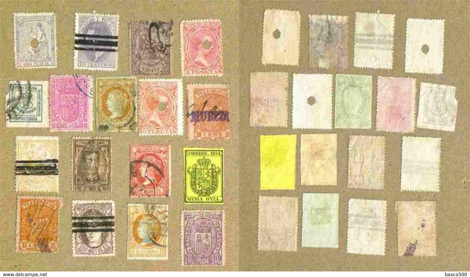 ESPAGNE 17 Timbres Oblitérés Anciens - Colecciones