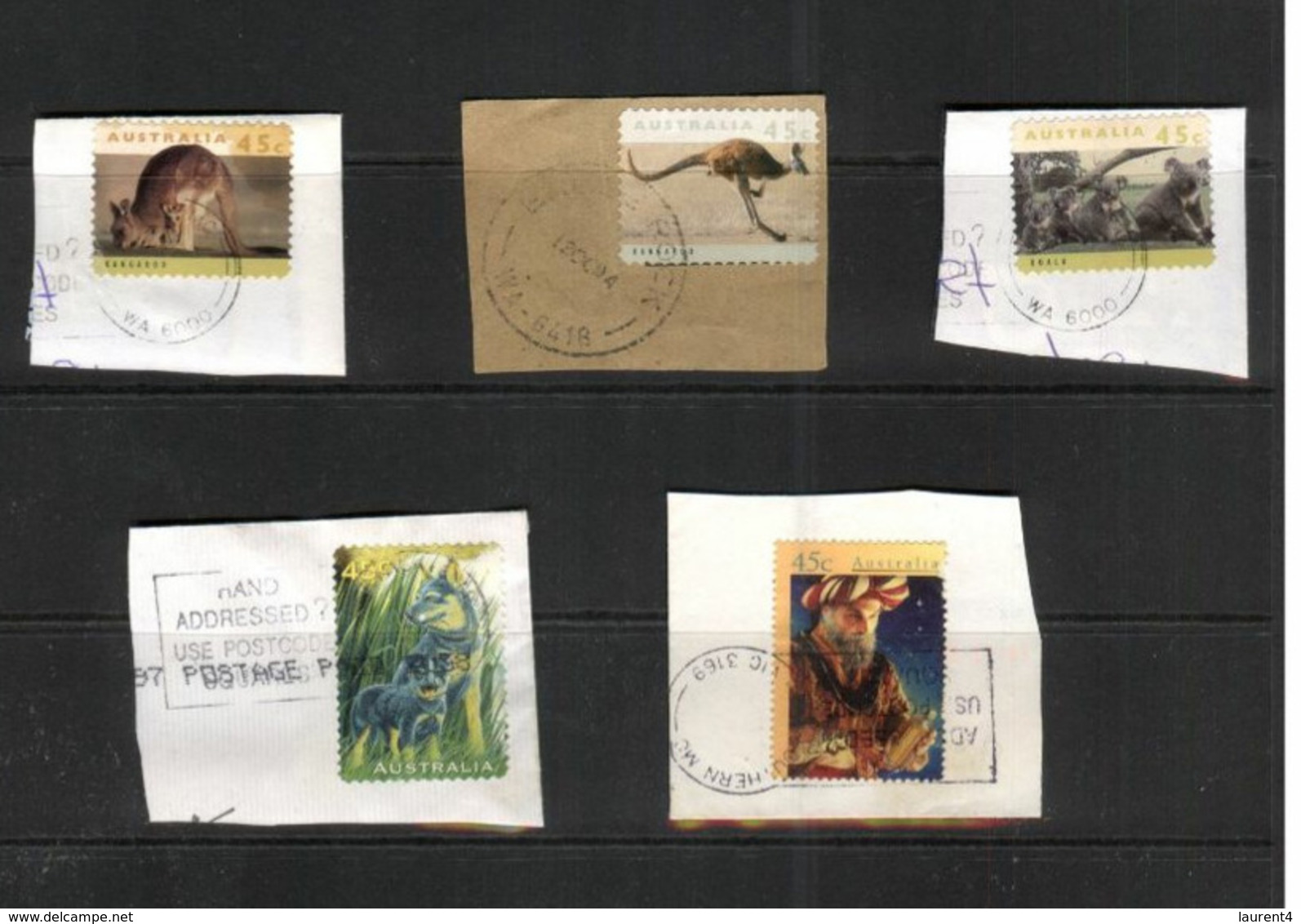 (stamps 3/9/2020) Australia UNUSUAL Color(s) 5 Stamps On Paper - Variétés Et Curiosités