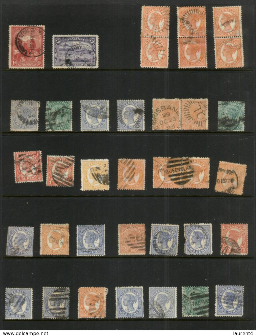 (stamps 3/9/2020) Australie - State Queensland Stamps - (36 Stamps As Seen On The Scan) - Other & Unclassified