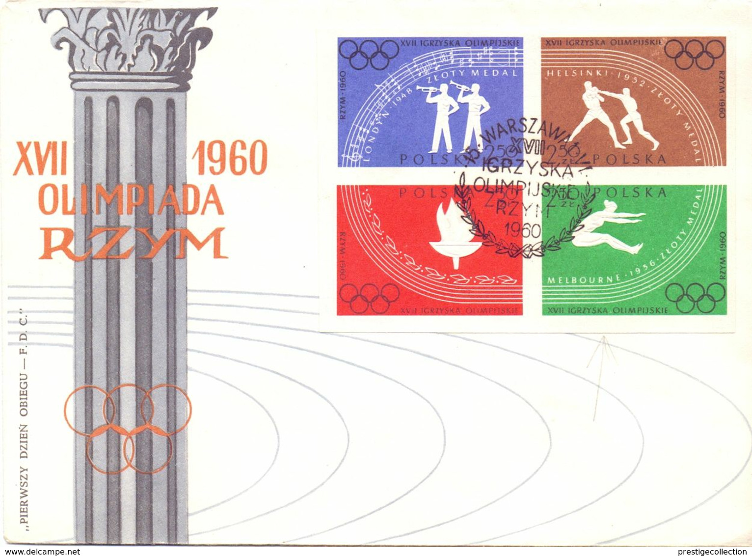 OLYMPIC GAMES 1960 COVER FDC POLAND   (SETT200106) - Winter 1960: Squaw Valley