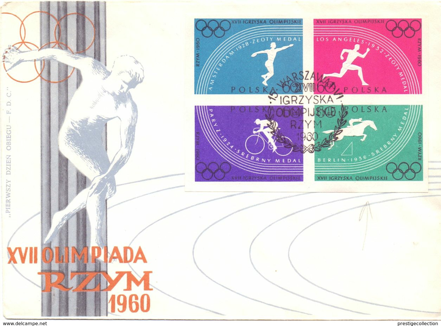 OLYMPIC GAMES 1960 COVER FDC POLAND   (SETT200107) - Hiver 1960: Squaw Valley