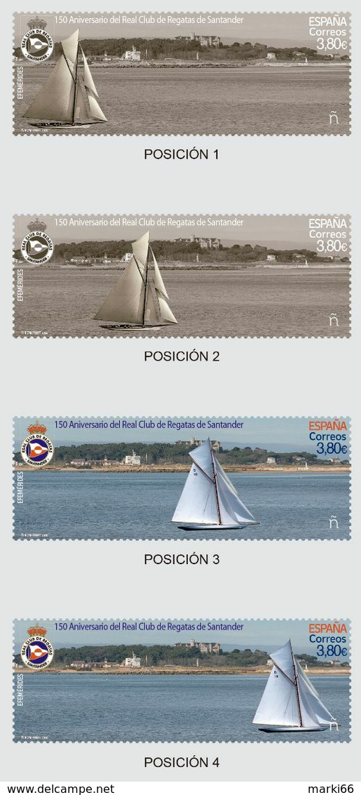 Spain - 2020 - Royal Yacht Club In Santander - 150th Anniversary - Mint Stamp With Lenticular 3-D Effect - Unused Stamps
