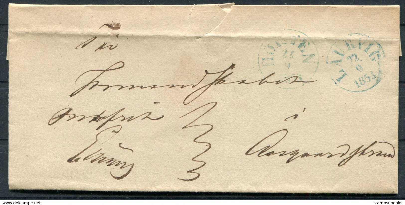 1853 Norway Wrapper Horten / Laurvig - ...-1855 Prefilatelia