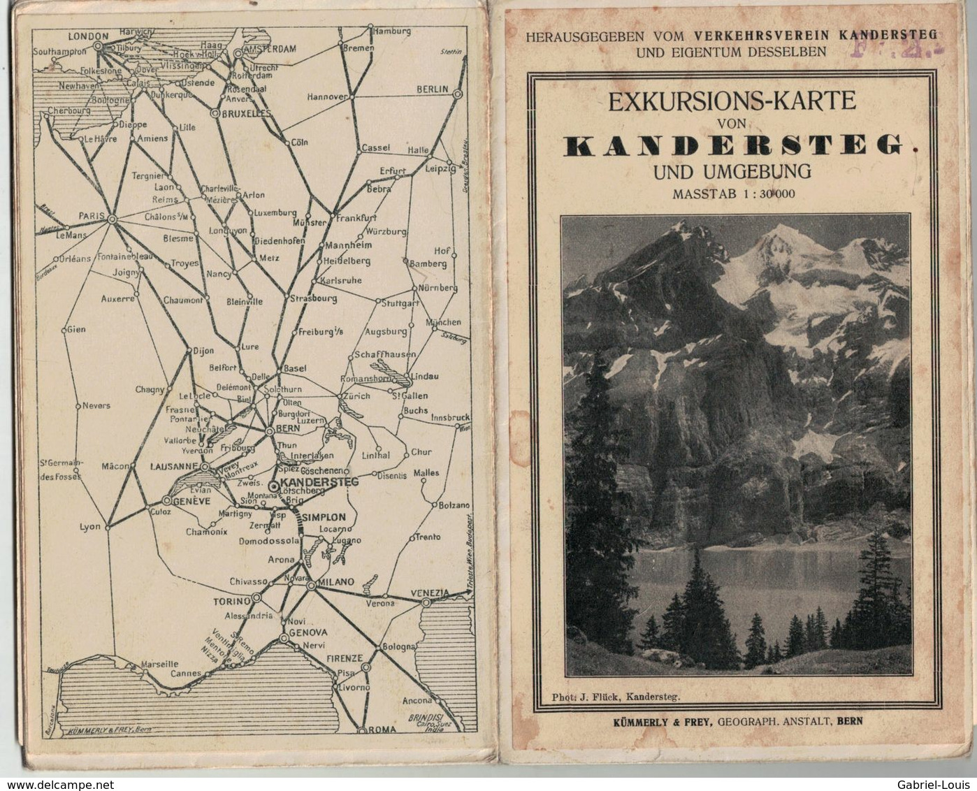 Excursion-Karte Kandersteg Und Umgebung 1: 30000 - Berner Oberland - Bern - Mapas Geográficas