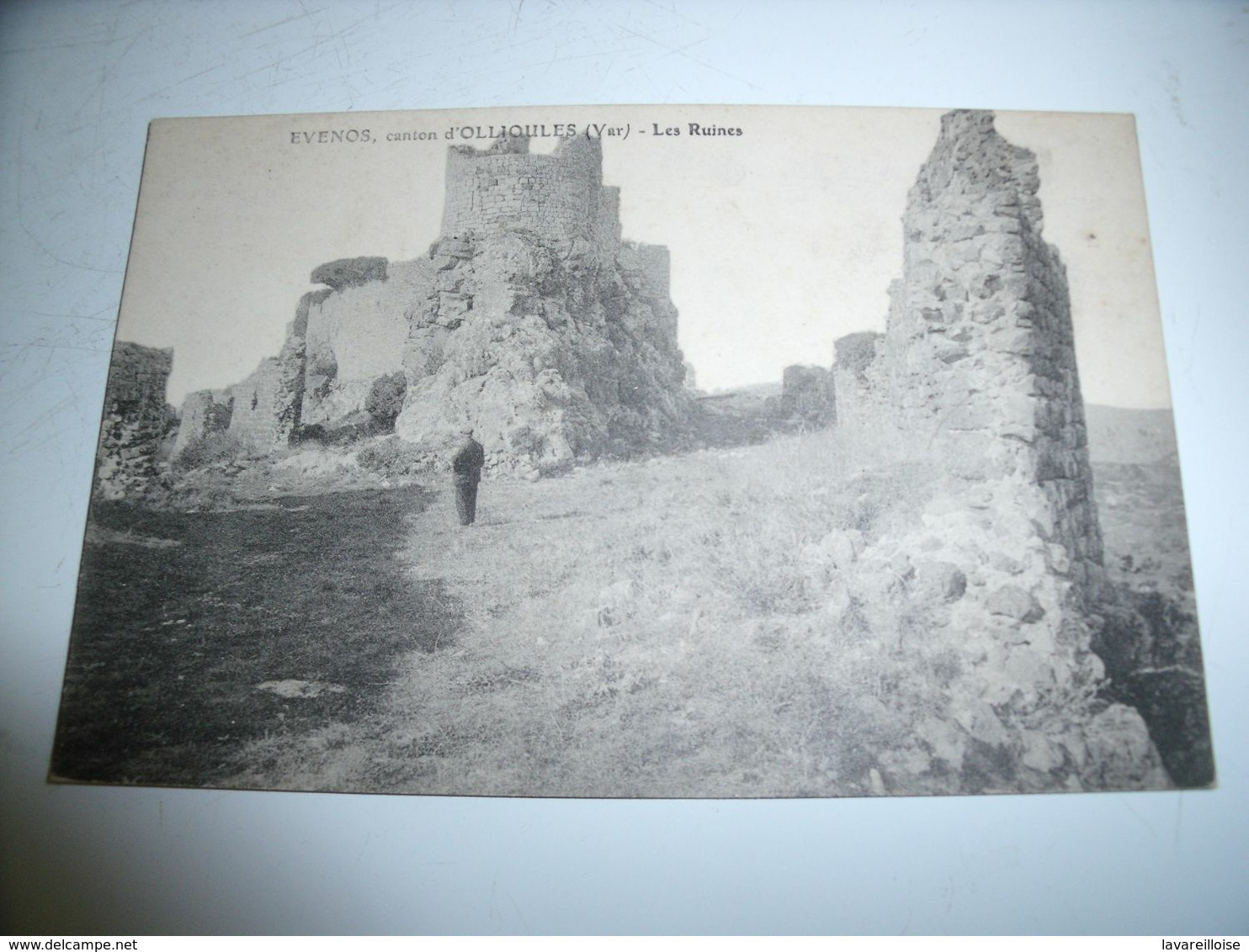 CPA 83 EVENOS ENVIRON D'OLLIOULES LES RUINES RARE BELLE CARTE !! - Ollioules