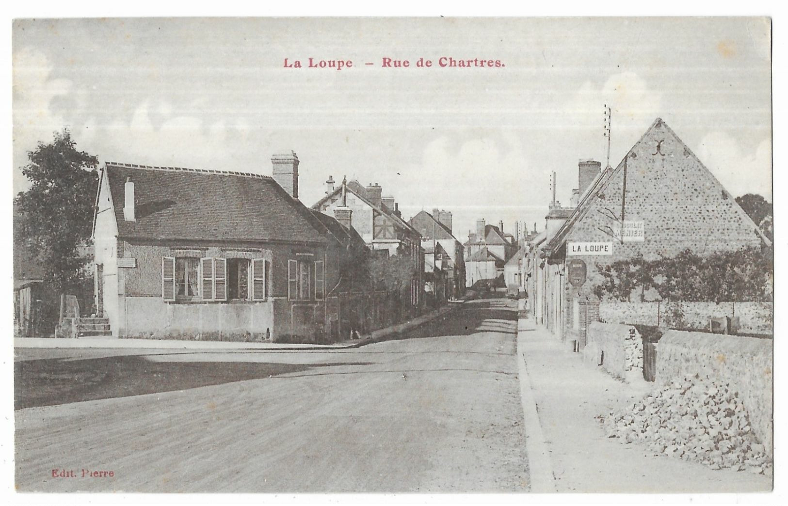 La Loupe Publicité Chocolat Menier Rue De Chartres - La Loupe