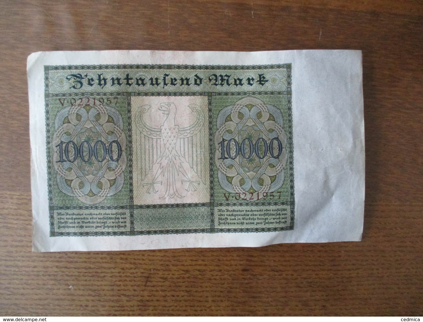 ZEHNTAUSEND MARK BERLIN DEN 19. JANUAR 1922 V. 0221957 TRES BON ETAT - 10.000 Mark