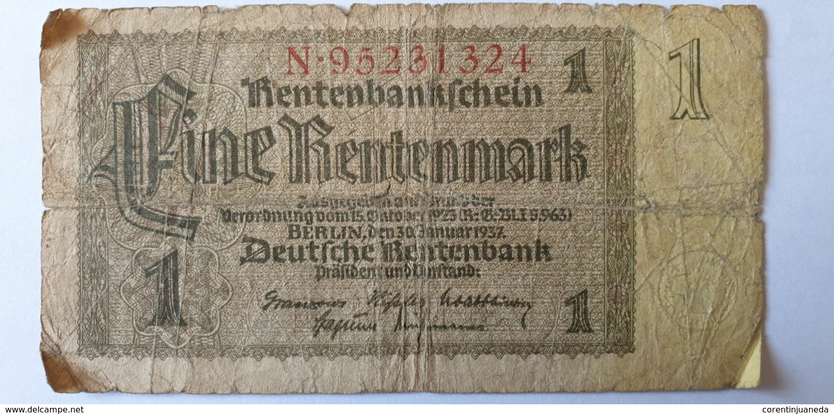 Allemagne 1 Rentenmark 15 Octobre 1923 - 1 Rentenmark