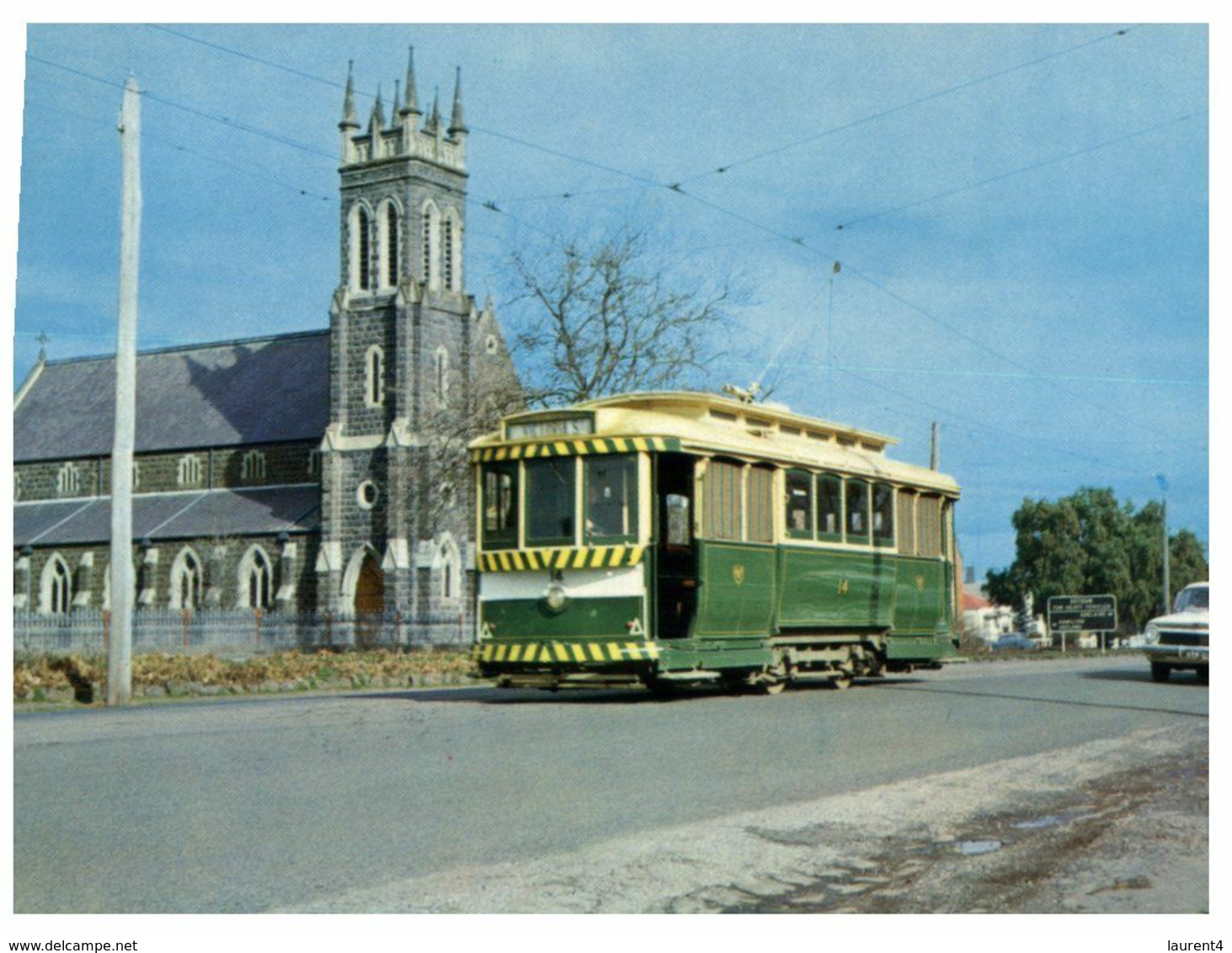 (M 20) Australia - VIC - Ballarat Car 14 - Tramway - Postcard With Stamp And Postmark - Ballarat