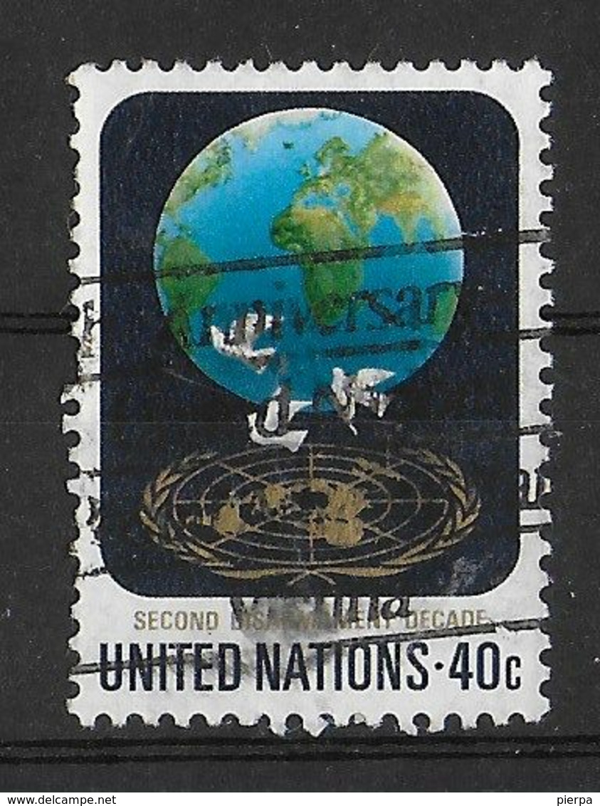 O.N.U. - NEW YORK -  1982 -SERIE CORRENTE - 40 C - USATO (YVERT 361 - MICHEL 393) - Used Stamps