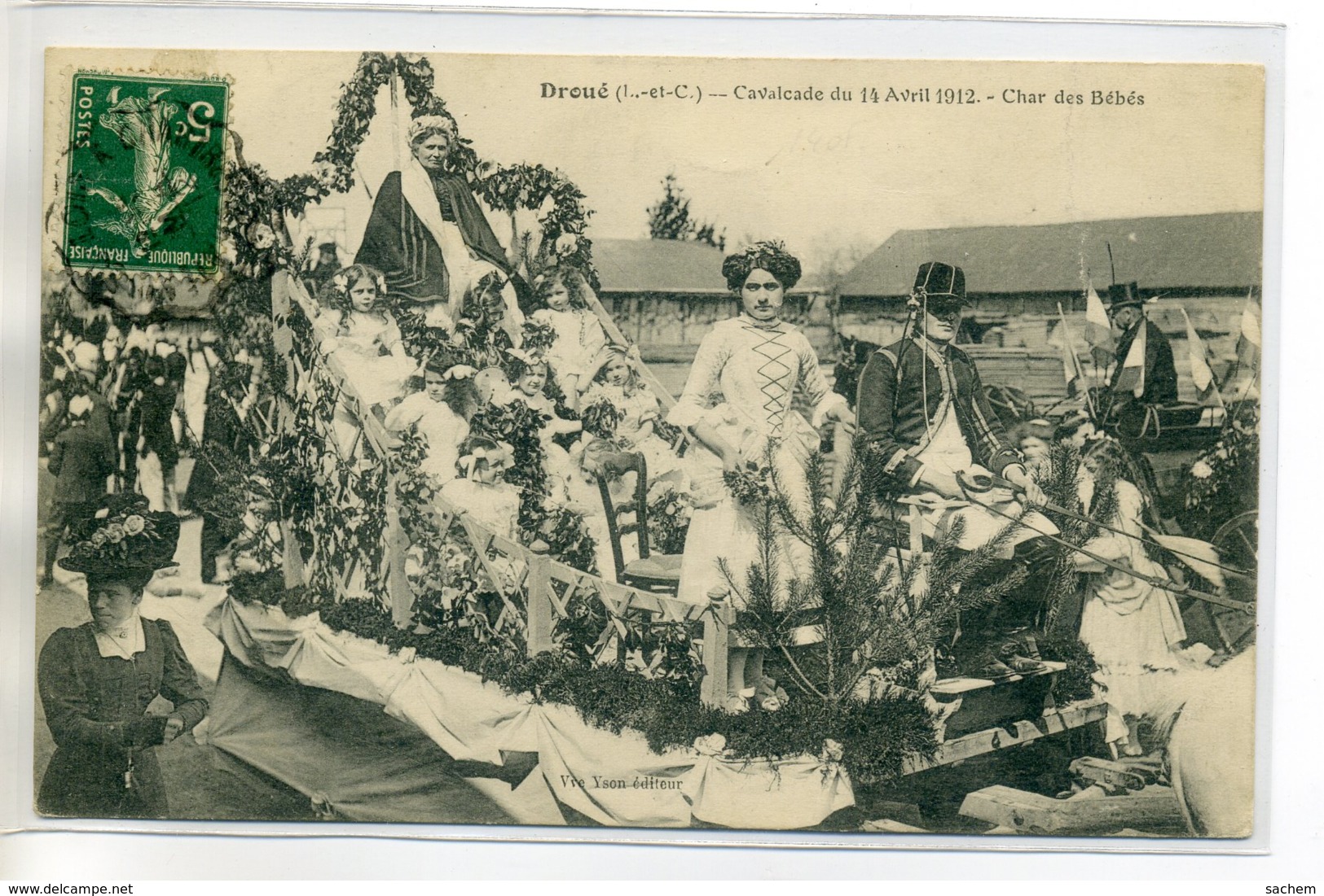 41 DROUE Le CHar Des Bébés Cavalcade Du 14 Avril 1912 - Vve Yson Editeur    /D05-2017 - Droue