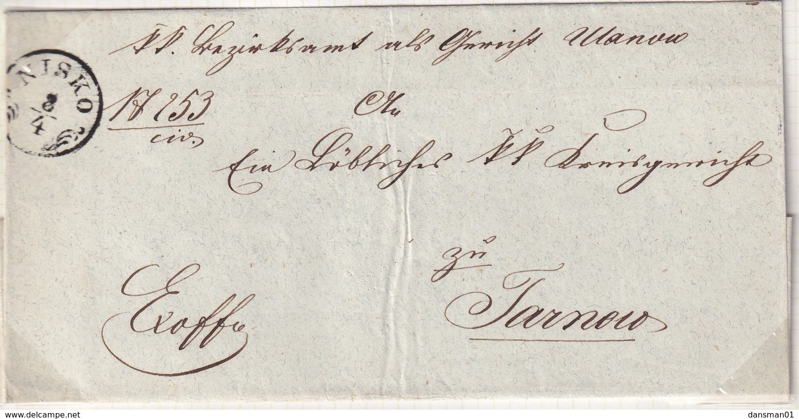 POLAND Prephilatelic Cover NISKO To Tarnow - ...-1860 Préphilatélie