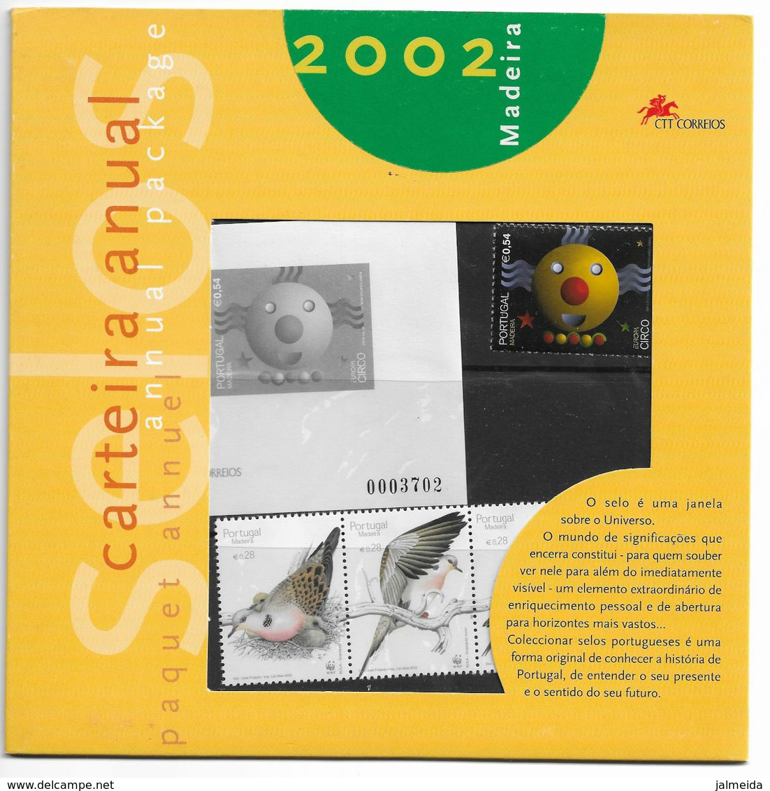 Portugal – 2002 – Carteira Anual – Madeira - Book Of The Year