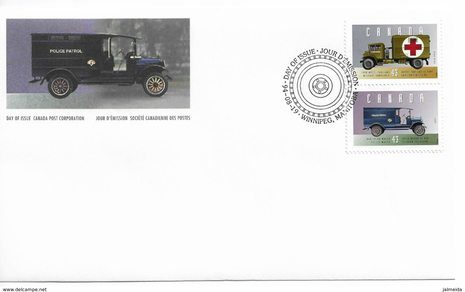 Canada – 1994 – Public Service Vehicles – Set Of 3 FDC And Folder - 1991-2000