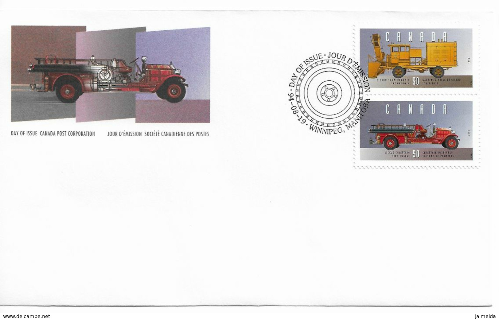 Canada – 1994 – Public Service Vehicles – Set Of 3 FDC And Folder - 1991-2000