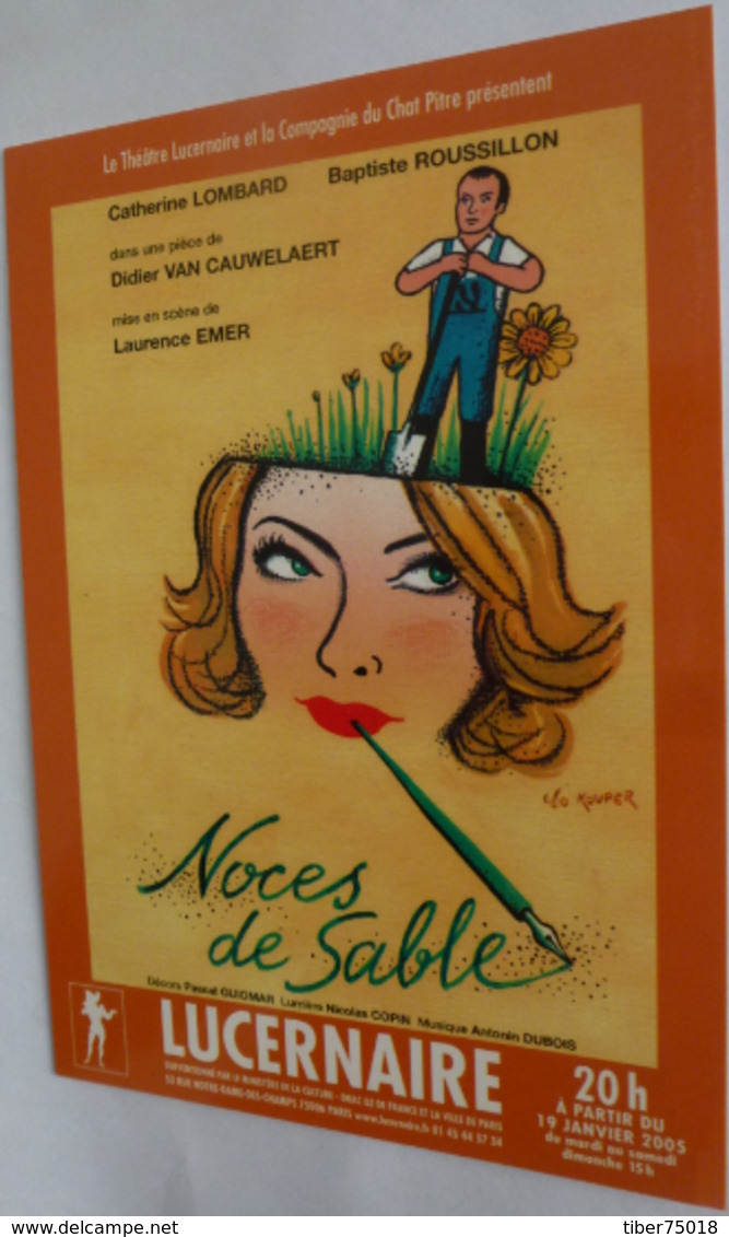 Carte Postale : Noces De Sable - Théâtre Lucernaire - Illustration Léo Kouper (2004) - Kouper